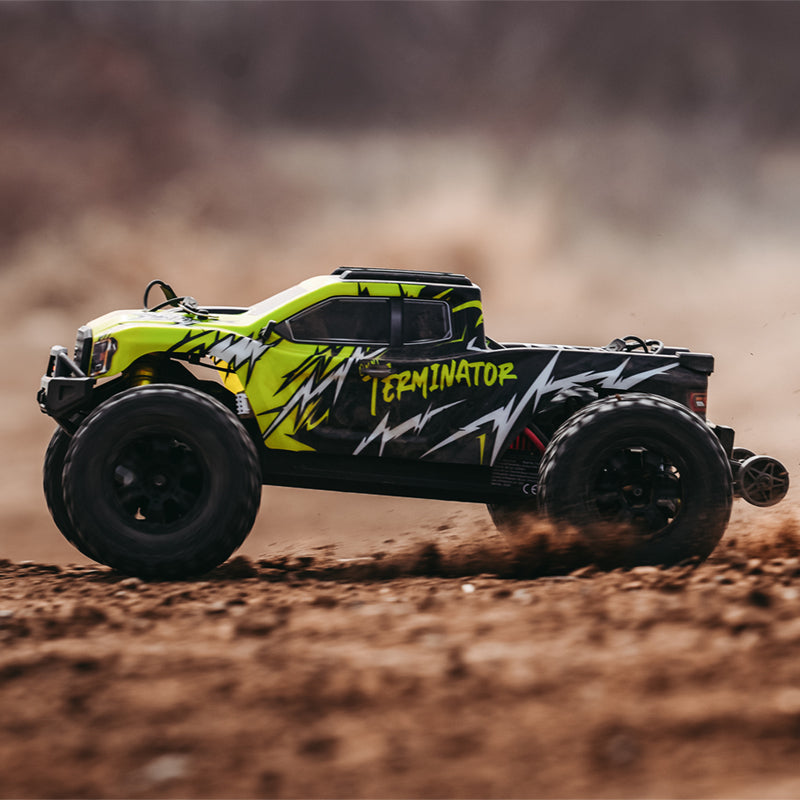 Rlaarlo RC Car Rlaarlo Omni-Terminator Metal MINI 1:10 Scale RTR Brushless Monster Truck, RZ001G-A
