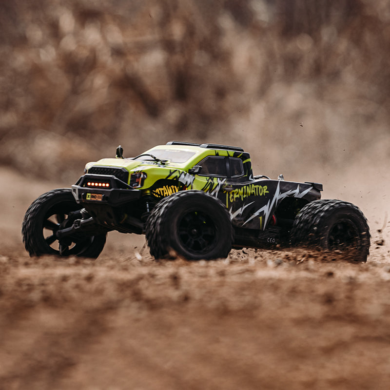 Rlaarlo RC Car Rlaarlo Omni-Terminator Metal MINI 1:10 Scale RTR Brushless Monster Truck, RZ001G-A