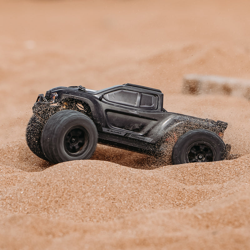 Rlaarlo RC Car Rlaarlo Omni-Terminator Carbon Fiber MINI 1:10 Scale RTR Brushless Monster Truck, RZ001B-C