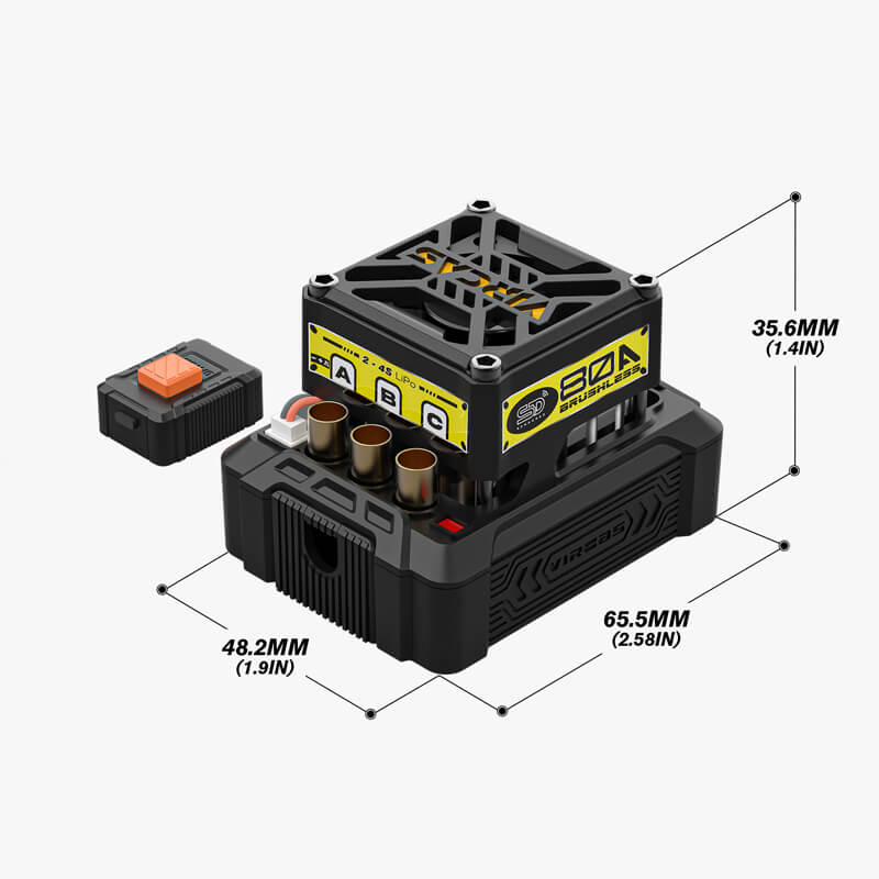 80A Sensored Brushless Waterproof ESC