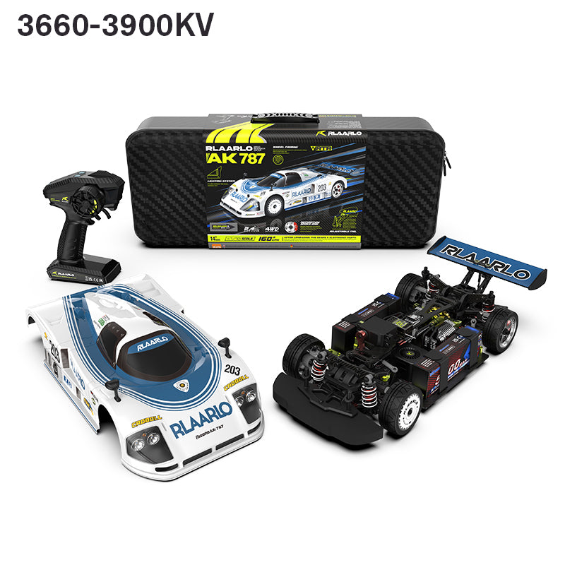 Rlaarlo RC Car Rlaarlo 1/10 On-Road Cars AK-787 Dual Motor RTR Standard Version Blue