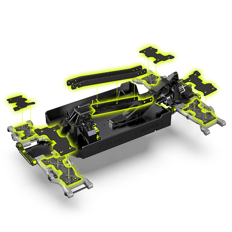 Rlaarlo RC Car Rlaarlo Omni-Terminator Carbon Fiber Monster Truck Roller(Without electric parts)