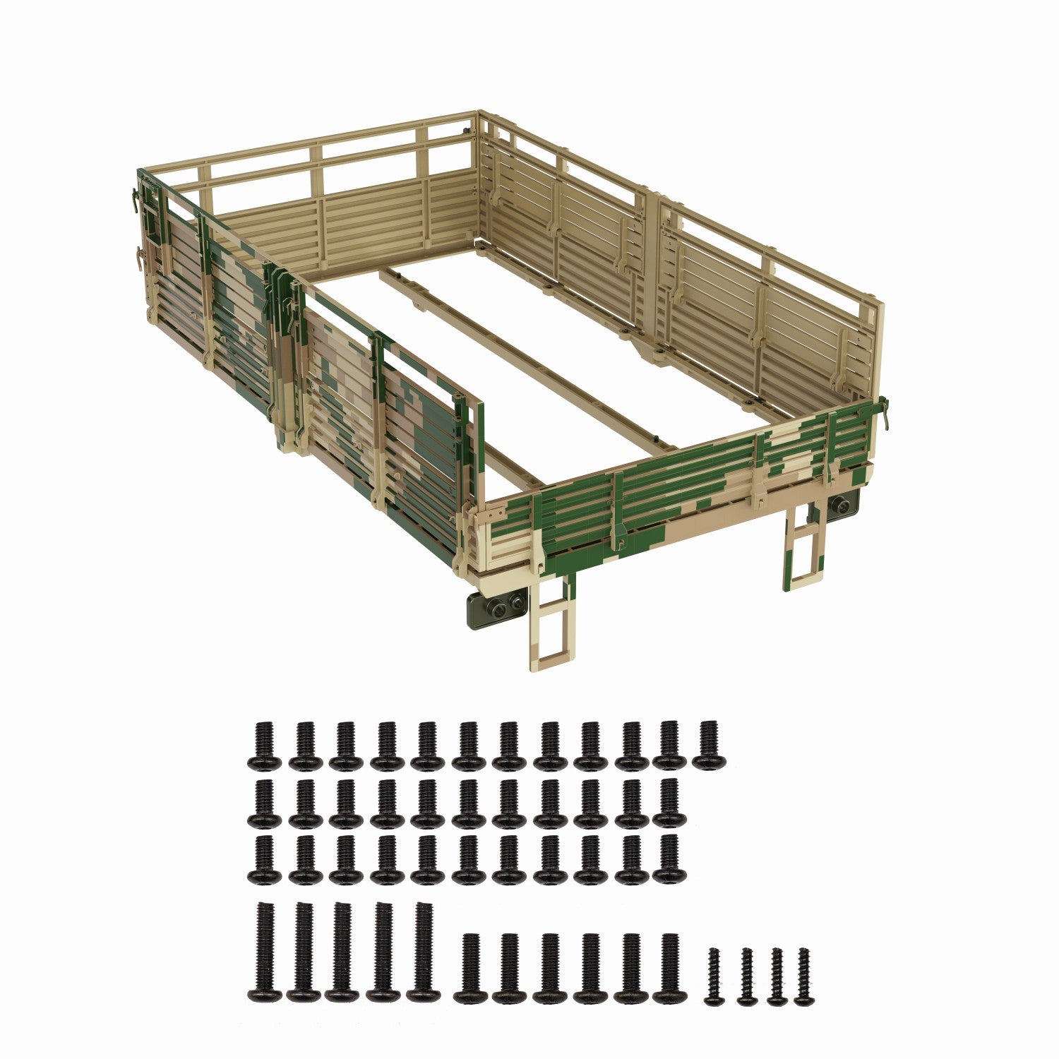 Rlaarlo RC Car Cargo Box Side Panel Assembly For HongYan HY6 Desert Digital Camouflage