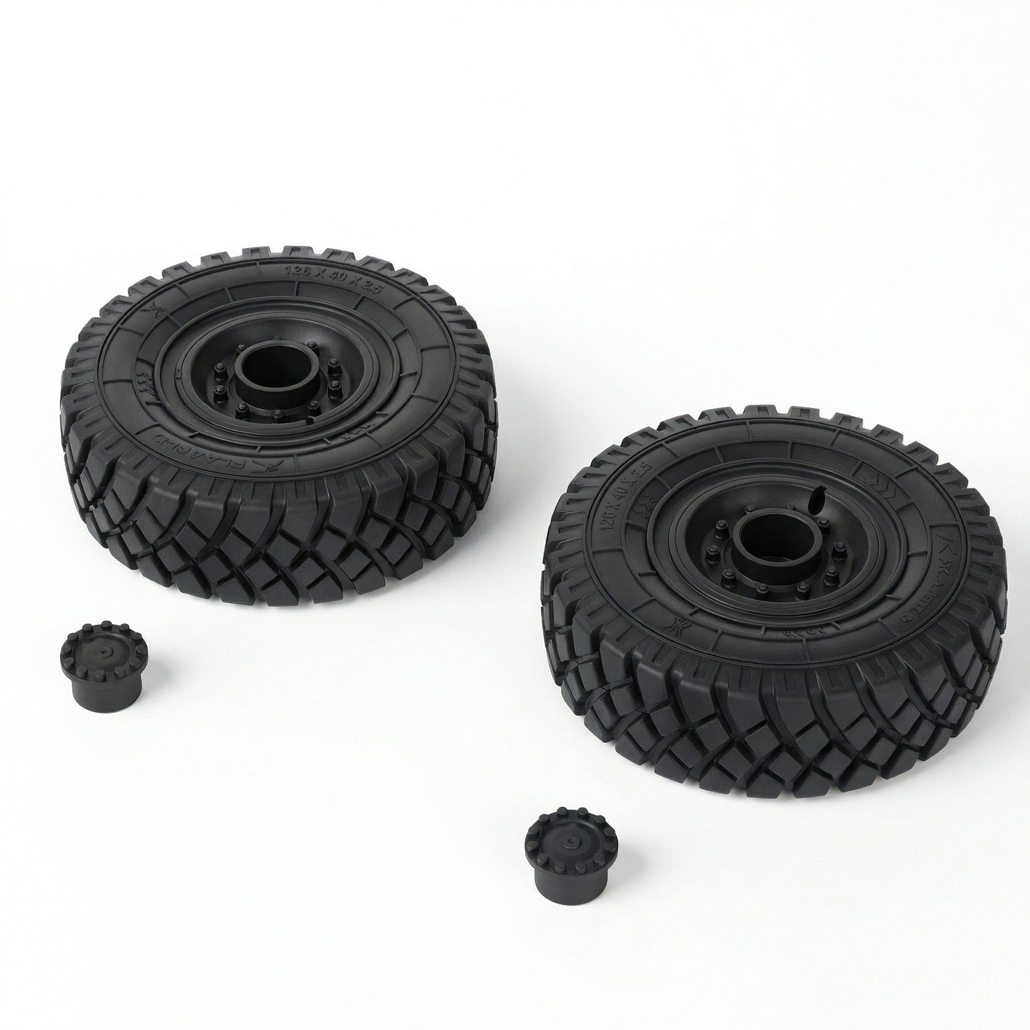 Rlaarlo RC Car Military Truck Tire Assembly (Pair) For HongYan HY6