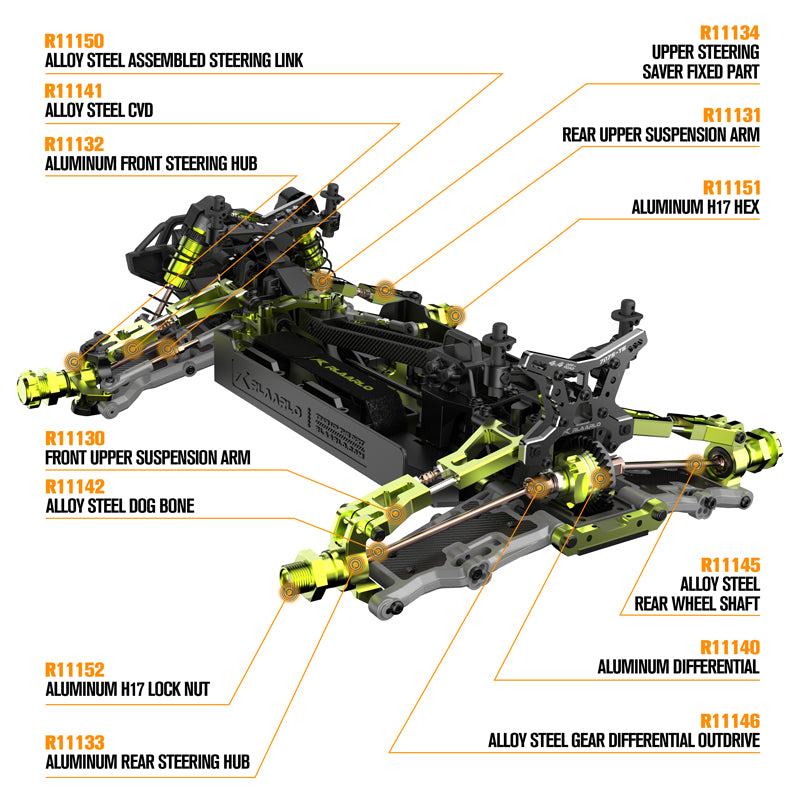 S2 Alloy Steel Main Driveshaft For RZ001 and XTS-F10