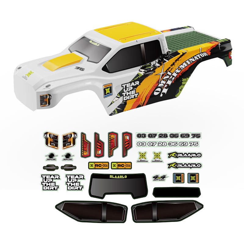 Rlaarlo RC Car Car Body, PC For RZ001(Orange + White)