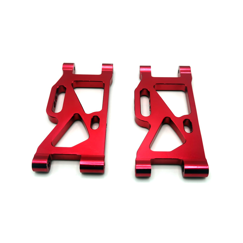 Rlaarlo RC Car Aluminum Alloy Front/Rear Swing Arm Set,For 1/14 and 1/12 Buggy and Truggy Rear Red