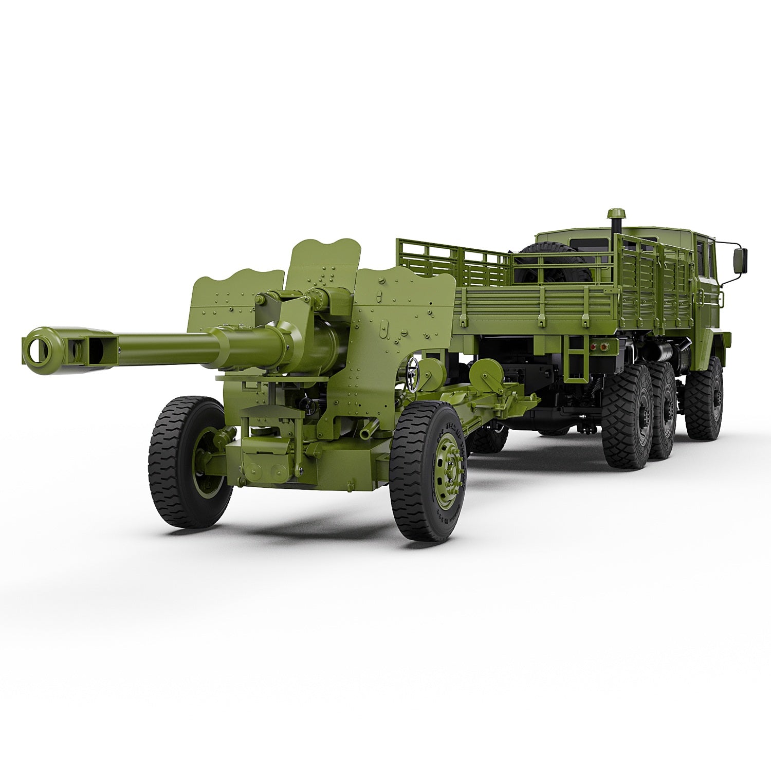 Rlaarlo RC Car Rlaarlo HongYan 152mm Howitzer Towed Gun Model