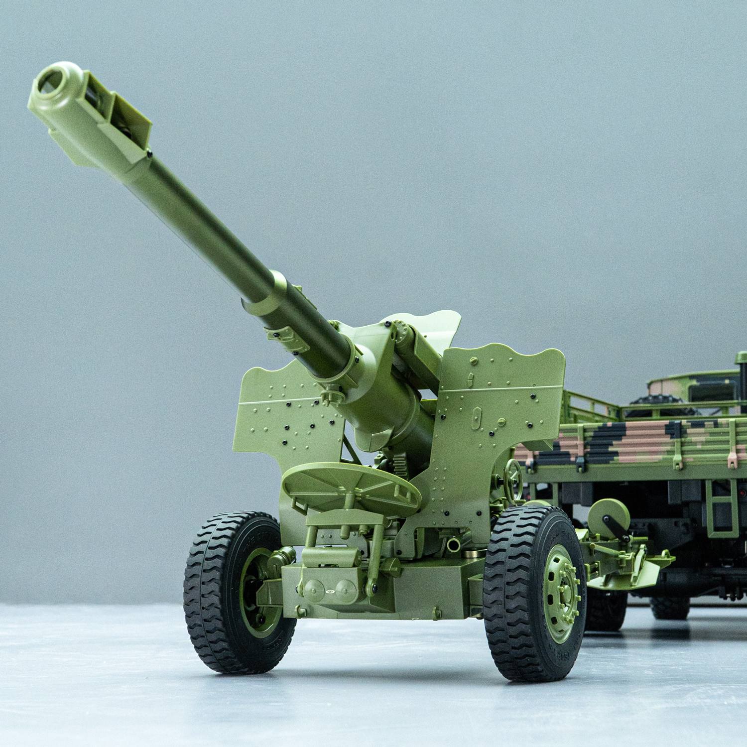 Rlaarlo RC Car Rlaarlo HongYan 152mm Howitzer Towed Gun Model