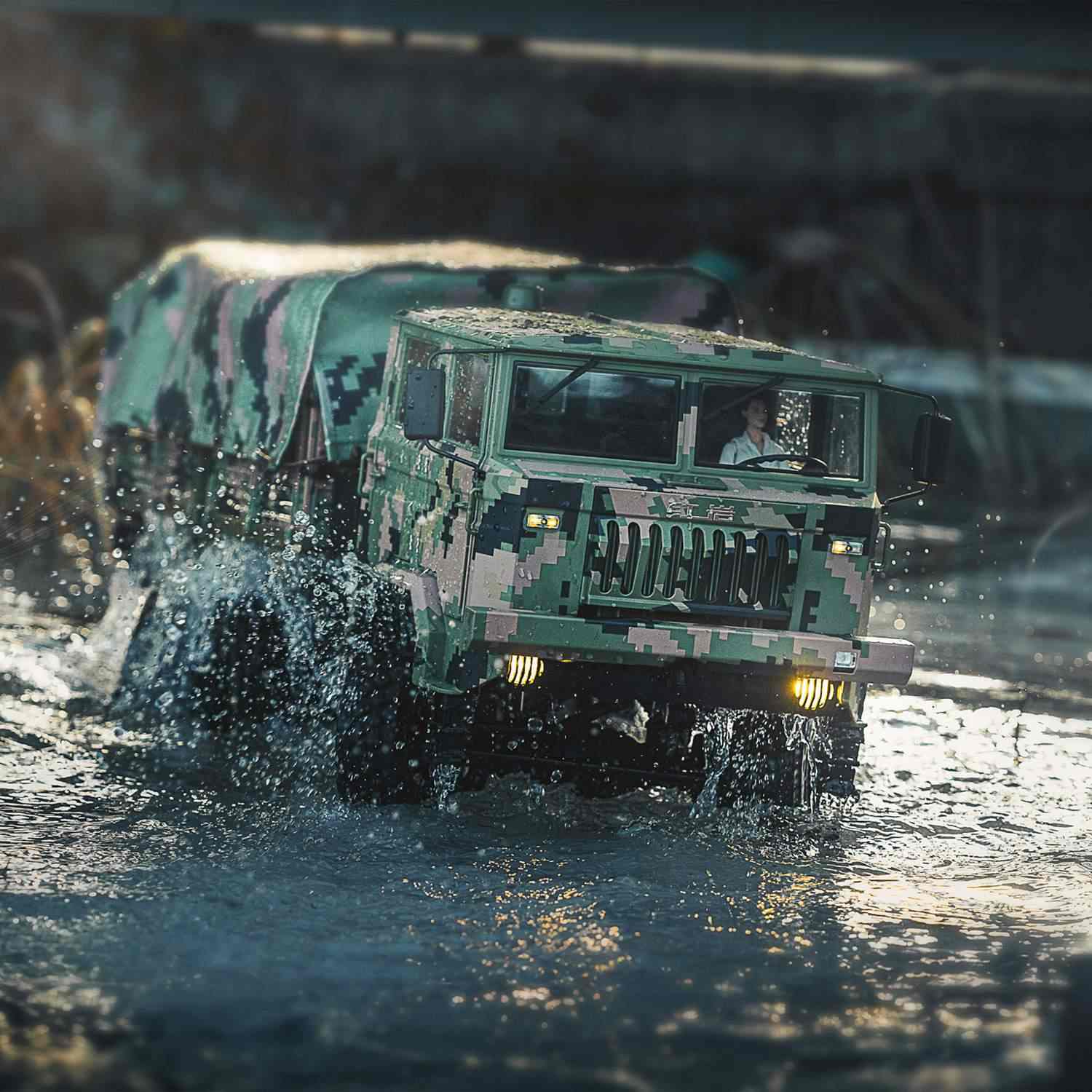 Rlaarlo RC Car Rlaarlo 1/10 Scale RTR 6X6 Brushless RC Military Trucks HongYan HY6