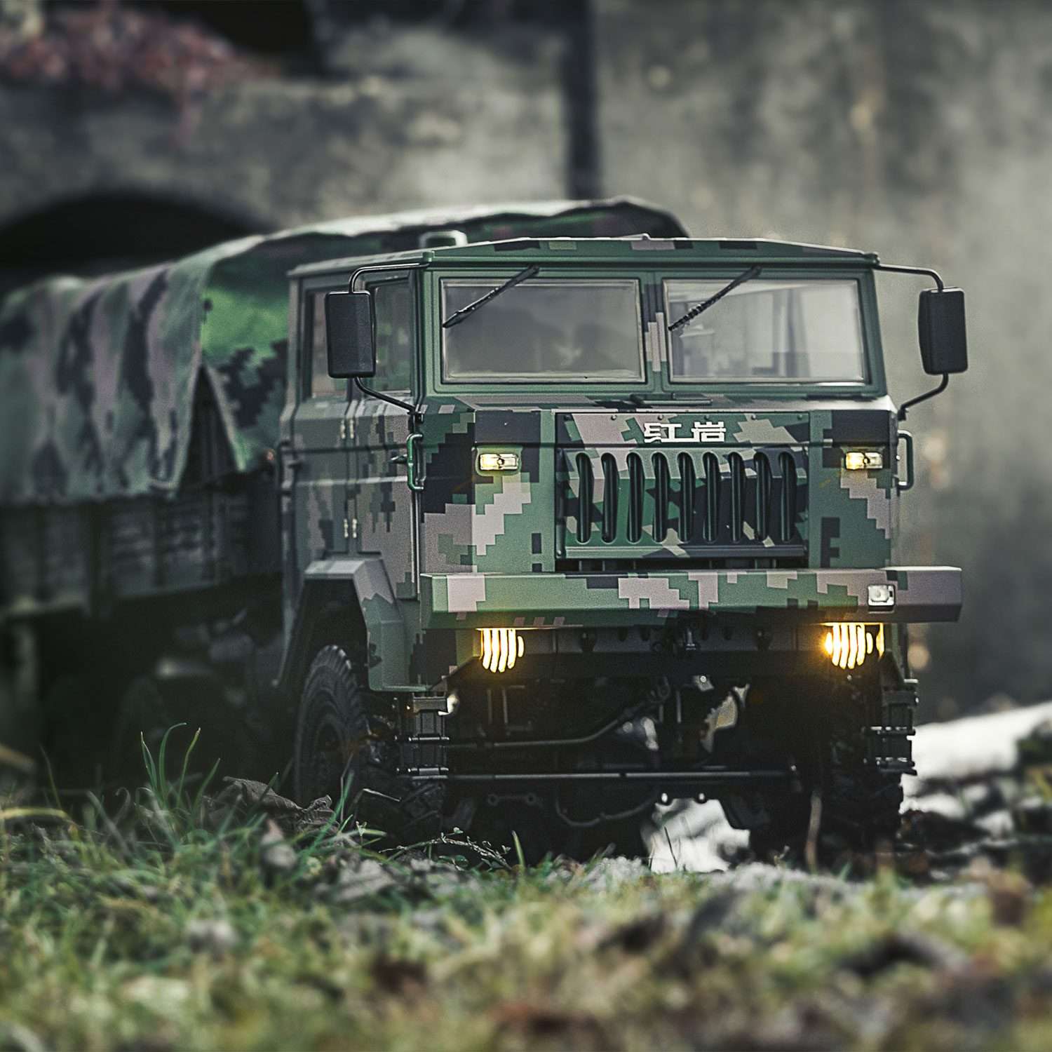 Rlaarlo RC Car Rlaarlo 1/10 Scale RTR 6X6 Brushless RC Military Trucks HongYan HY6