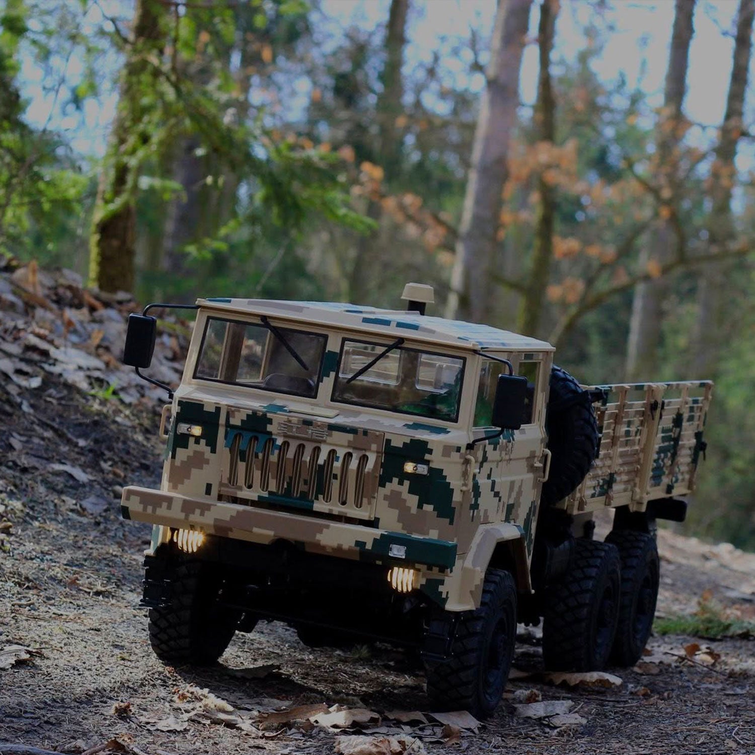 Rlaarlo RC Car Rlaarlo 1/10 Scale RTR 6X6 Brushless RC Military Trucks HongYan HY6