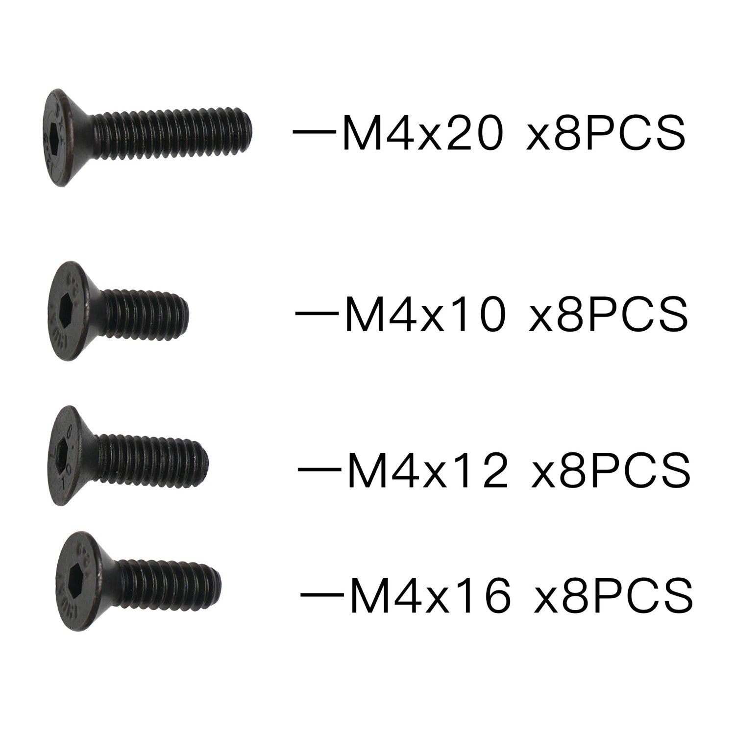 M4 Flat Head Hex Screw Set for DSK Buggy