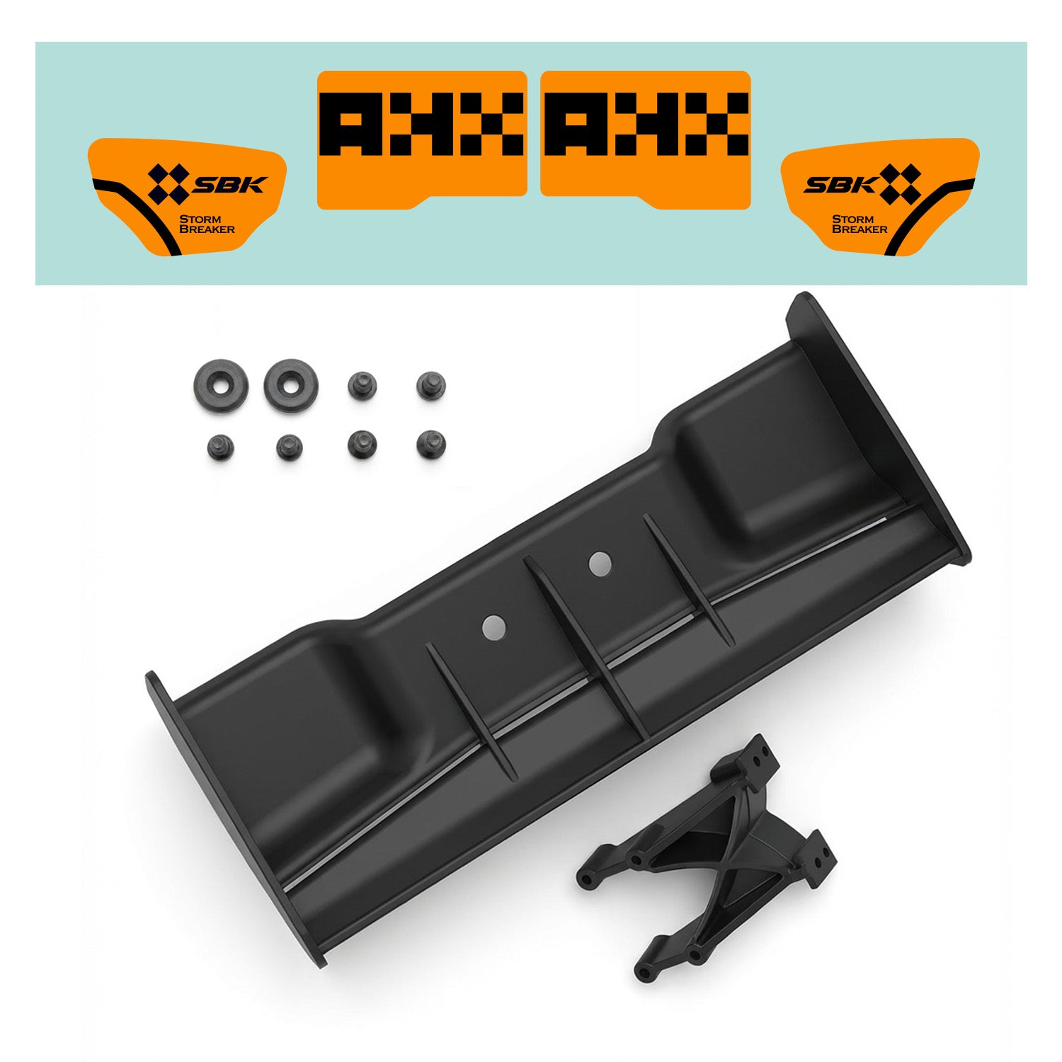 Rlaarlo RC Car Rear Spoiler Tail Wing Kit For SBK10 RC Buggy Orange