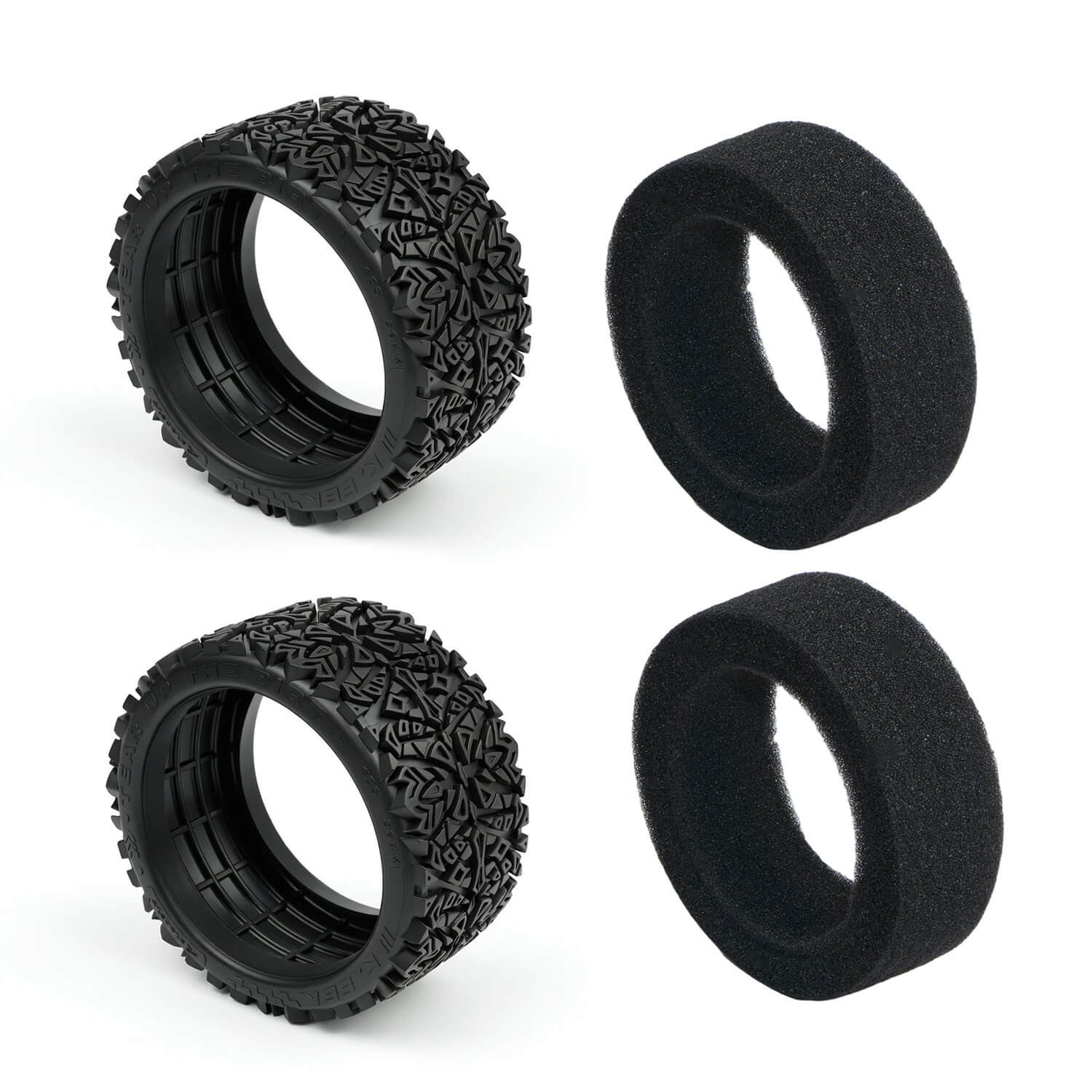 Rlaarlo RC Car Tyre & Foam Set For SBK10 RC Buggy Rear