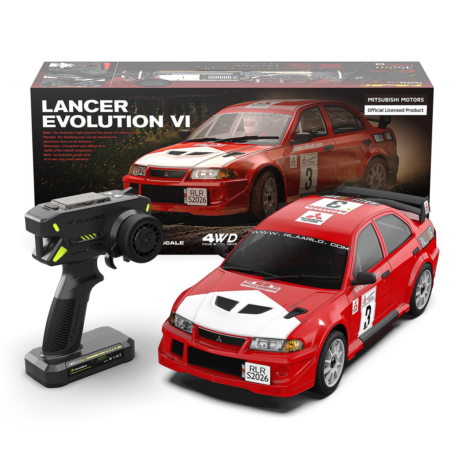 Mitsubishi EVO 6.5 TME Licensed 1/7 Brushless RTR RC Rally Car | SLEVO-07