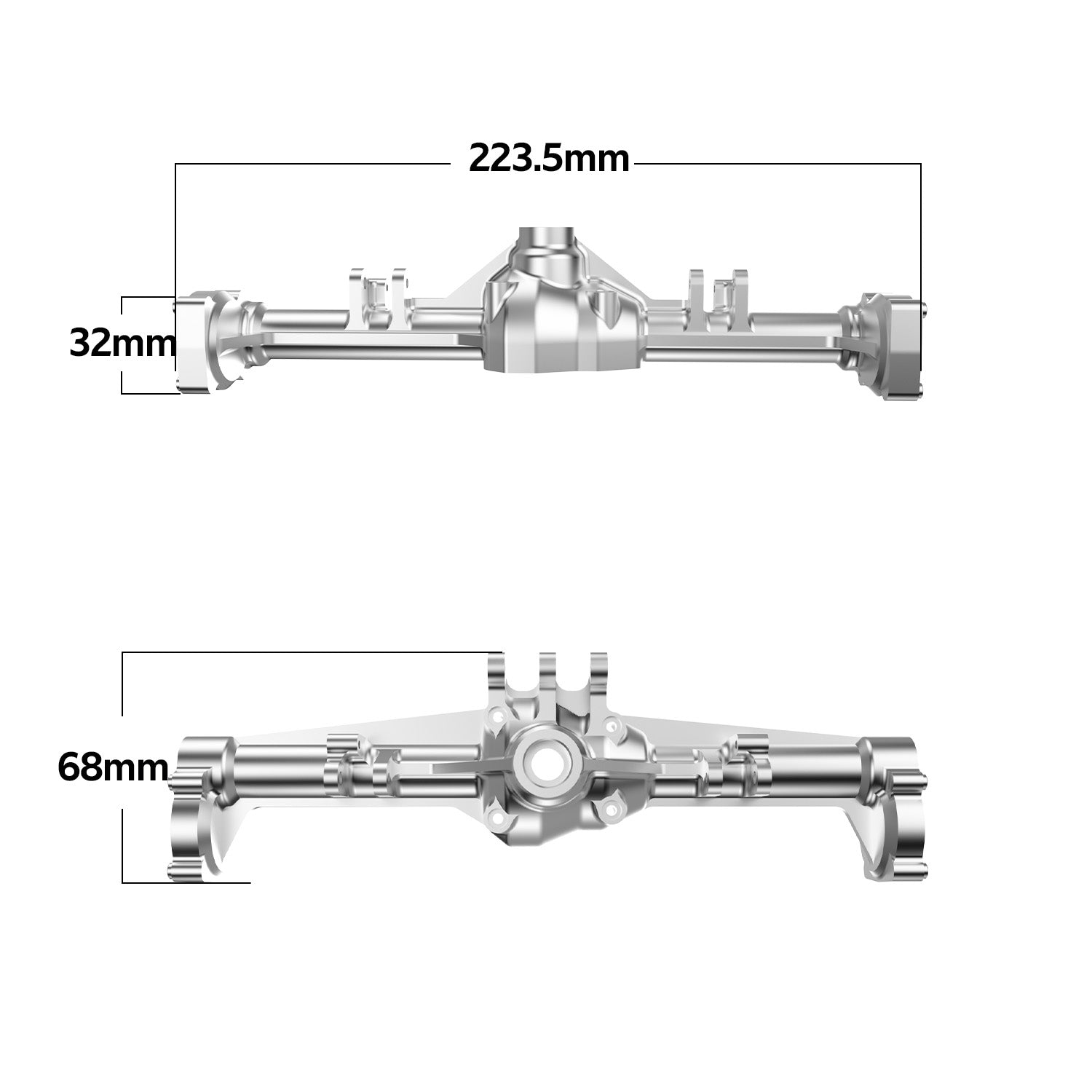 Rlaarlo RC Car Metal Rear Portal Housing Axle For 1/7 RC Crawler