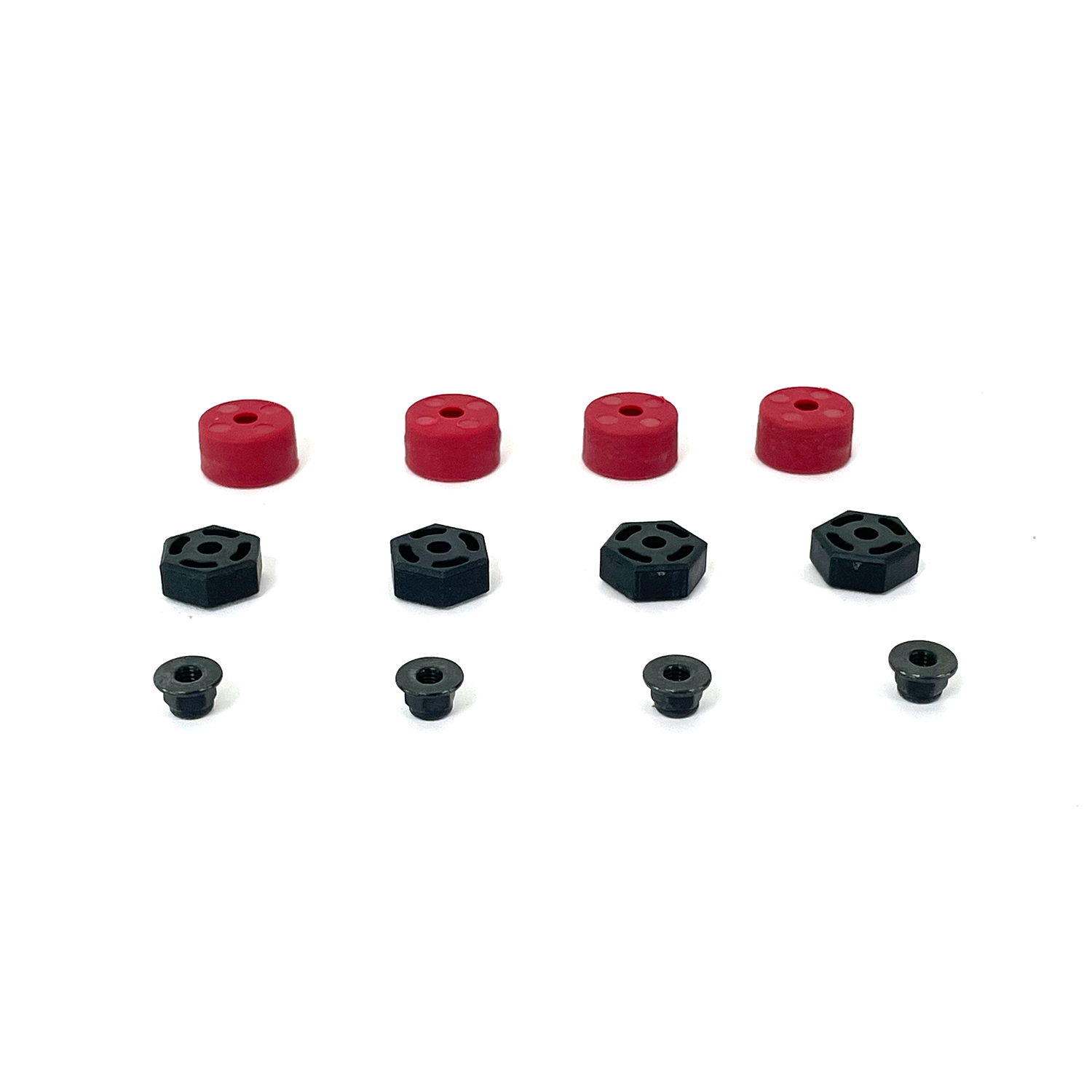 Rlaarlo RC Car Tires & Wheel Hub Screw Set Replacement Assembly Red