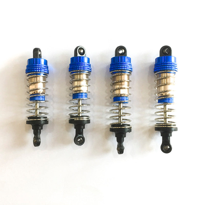 RLAARLO 1:14 Oil-filled Shock Absorber Set- Front & Rear - Blue & Silver (4pcs)