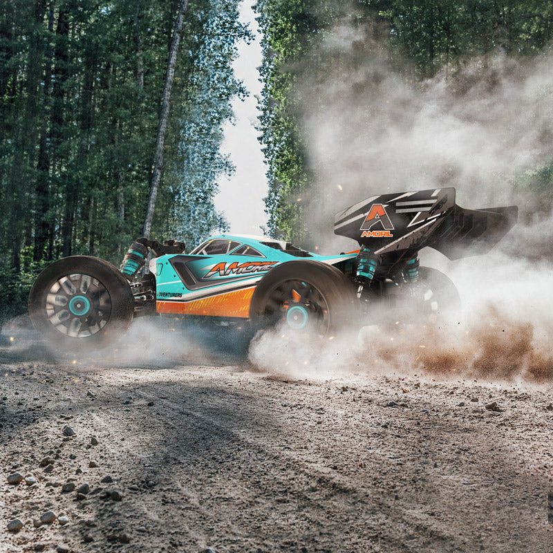 AMORIL 1:14 70+KMH Off-Road Racing Buggy, Teal/Cyan, RLA-14001T
