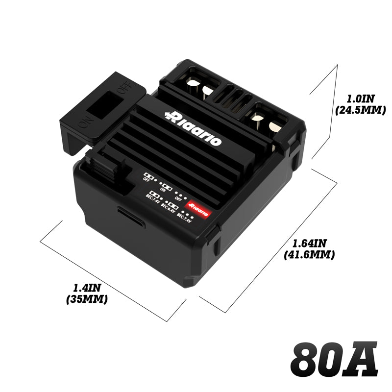 Rlaarlo RC Car 80A Brushed Waterproof 2S ESC For AK-917