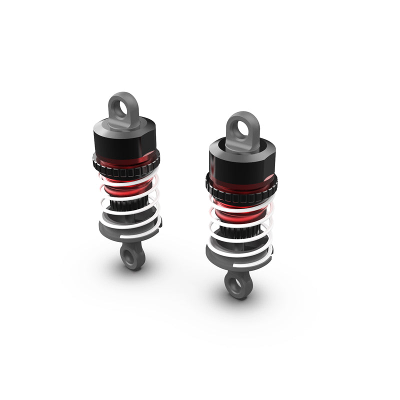 Rlaarlo RC Car Aluminum Capped Oil Filled Shock Absorbers(front & rear) For 1/10 Scale On-Road Cars Red