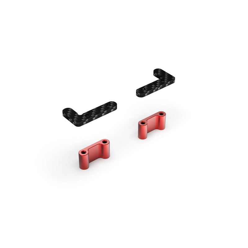 Rlaarlo RC Car Carbon Fiber Battery Mount Set For 1/10 Scale On-Road Cars Red