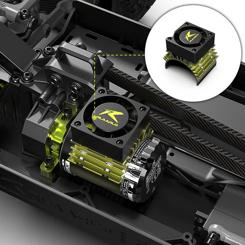 Rlaarlo RC Car Motor Heat Sink and Cooling Fan Suitable For 36 Range Motor
