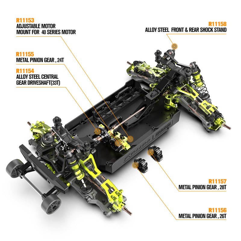 S2 Alloy Steel Front & Rear Shock Stand For RZ001