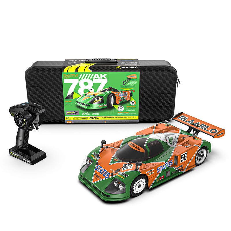 Rlaarlo RC Car Rlaarlo 1/10 Carbon Fiber Brushless RTR On-Road Cars, Supercar,AK-787 Carbon Fiber Orange