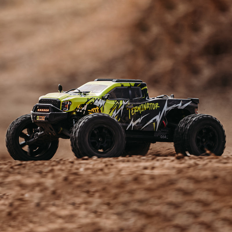Rlaarlo RC Car Rlaarlo Omni-Terminator Metal MINI 1:10 Scale RTR Brushless Monster Truck, RZ001G-A