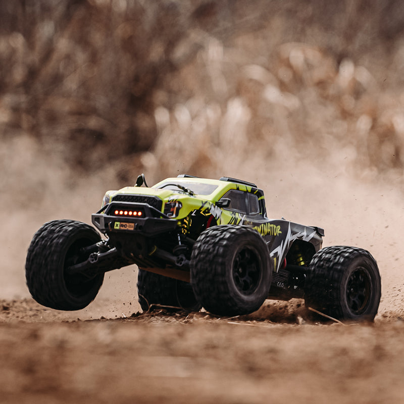 Rlaarlo RC Car Rlaarlo Omni-Terminator Metal MINI 1:10 Scale RTR Brushless Monster Truck, RZ001G-A