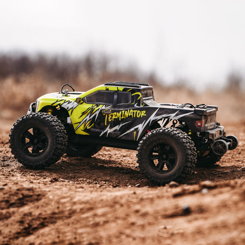 Rlaarlo RC Car Rlaarlo Omni-Terminator Metal MINI 1:10 Scale RTR Brushless Monster Truck, RZ001G-A