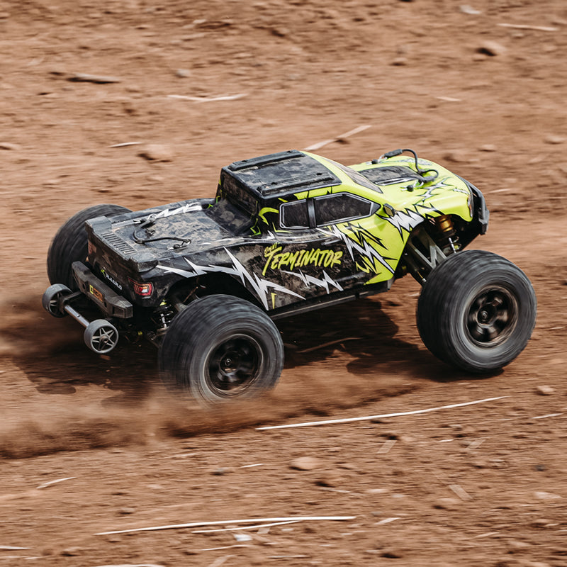 Rlaarlo RC Car Rlaarlo Omni-Terminator Metal MINI 1:10 Scale RTR Brushless Monster Truck, RZ001G-A
