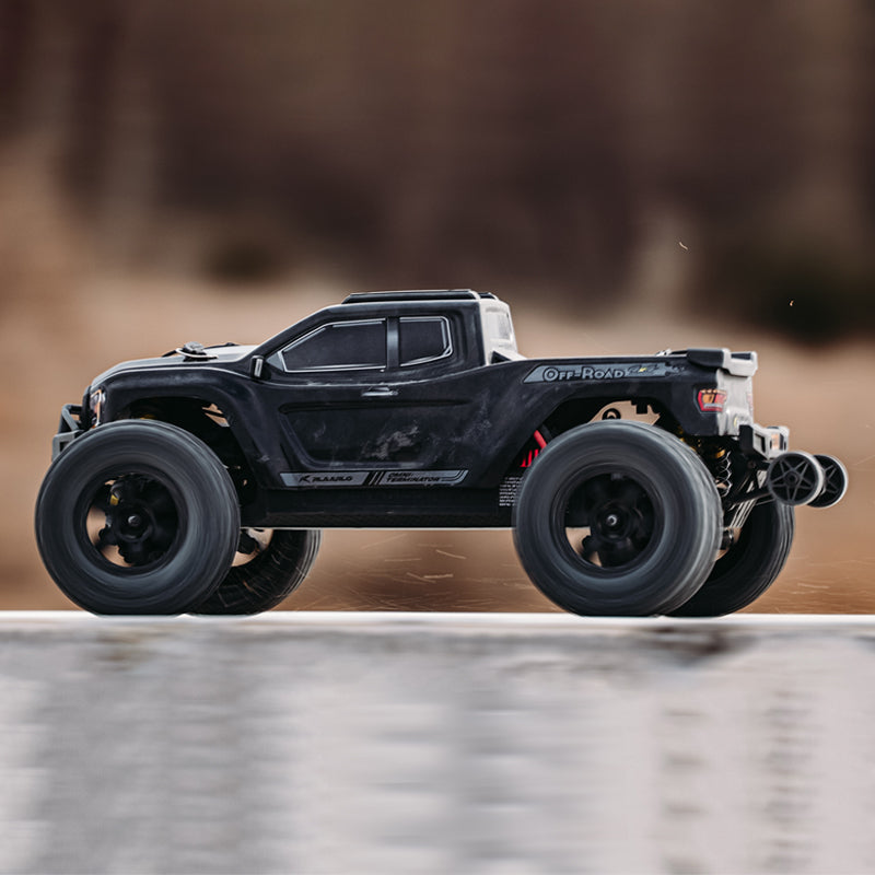 Rlaarlo RC Car Rlaarlo Omni-Terminator Carbon Fiber MINI 1:10 Scale RTR Brushless Monster Truck, RZ001B-C