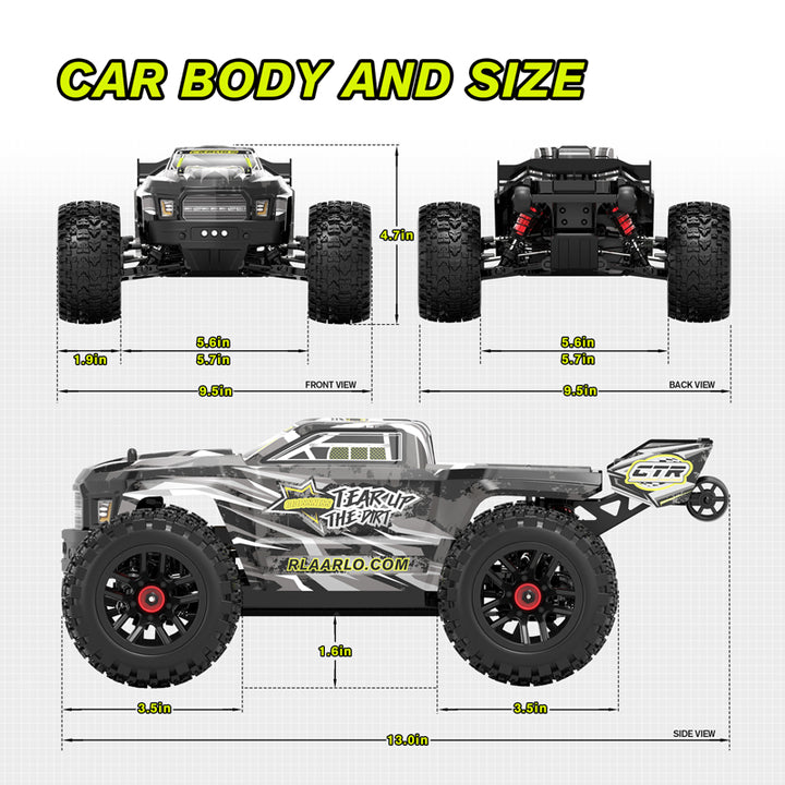 RIAARIO 1/14 RTR Brushless Independent ESC RC Monster Trucks RLR-14025E(A)