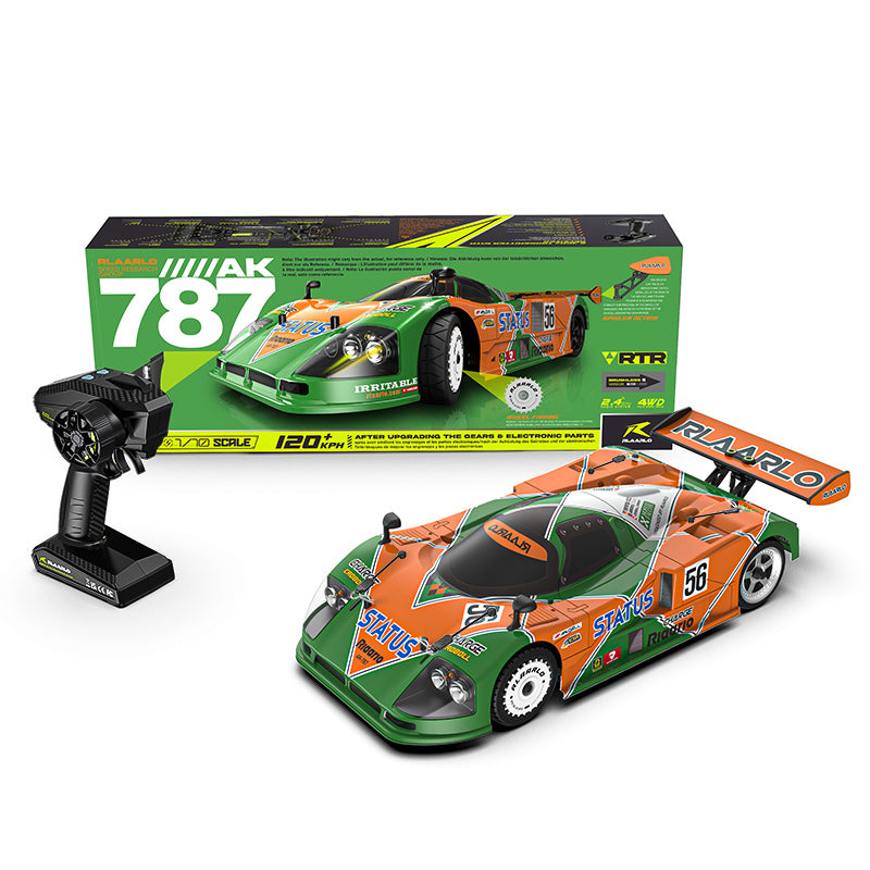 Rlaarlo RC Car Rlaarlo 1/10 Metal Version Brushless RTR On-Road Cars, Supercar,AK-787 Metal Version Orange