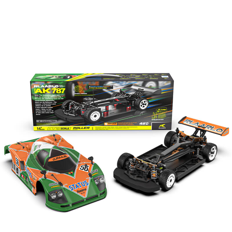 Rlaarlo RC Car Rlaarlo 1/10 Metal Version On-Road Cars AK-787 Roller(Without Electric Parts) Metal Version Orange