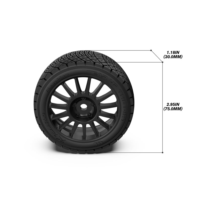 Rlaarlo RC Car Green Assembled Wheel Set For XTS-F10 RC Rally Car