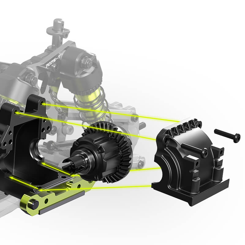 Rlaarlo RC Car Rlaarlo Omni-Terminator Carbon Fiber Monster Truck Roller(Without electric parts)
