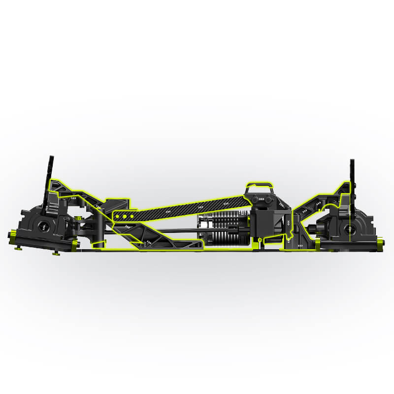 Rlaarlo RC Car Rlaarlo Omni-Terminator Carbon Fiber MINI 1:10 Scale RTR Brushless Monster Truck, RZ001B-C