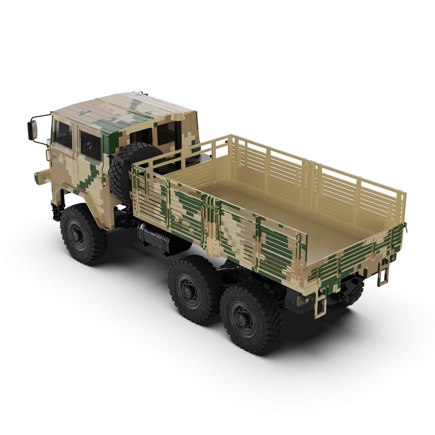Rlaarlo 1/10 Scale RTR 6X6 RC Military Trucks HongYan HY6 | Desert Digital Camouflage