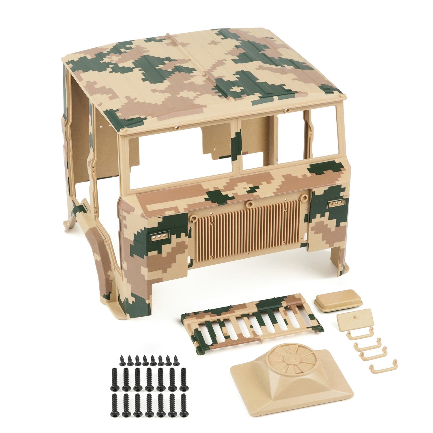 Rlaarlo RC Car Car Head For HongYan HY6 Desert Digital Camouflage