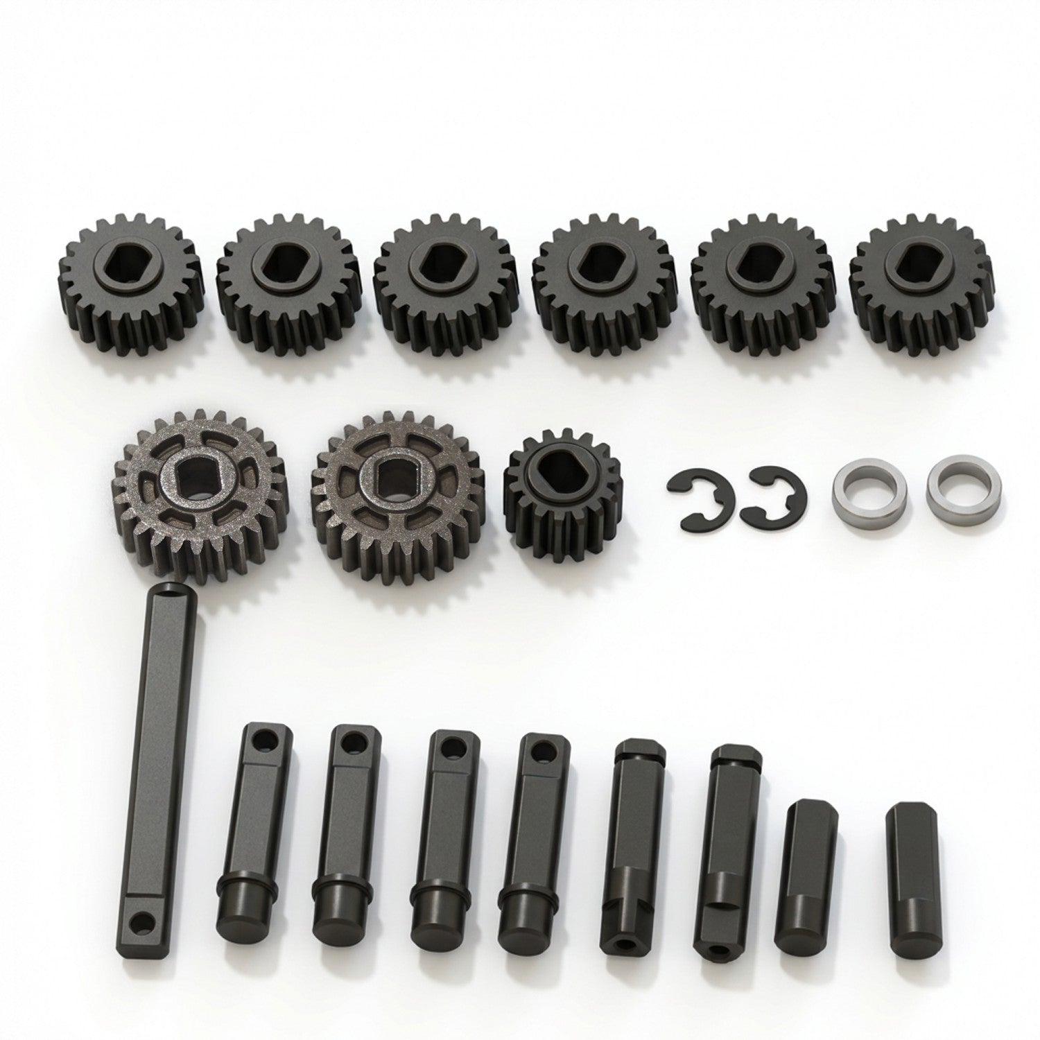 Rlaarlo RC Car Middle and Rear Axle Gear Set For HongYan HY6
