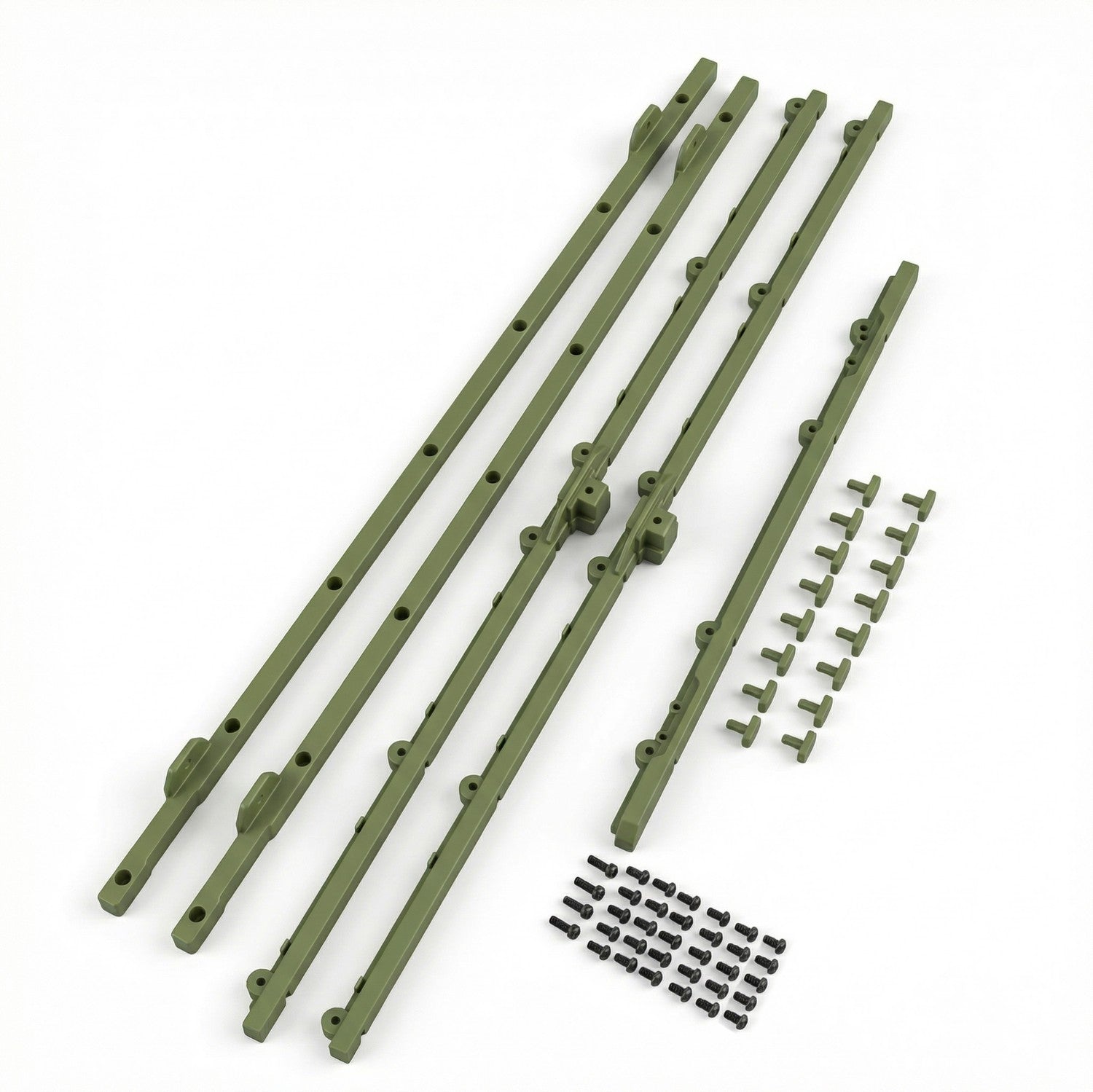Rlaarlo RC Car Rear Bucket Retaining Bracket For HongYan HY6 Army Green