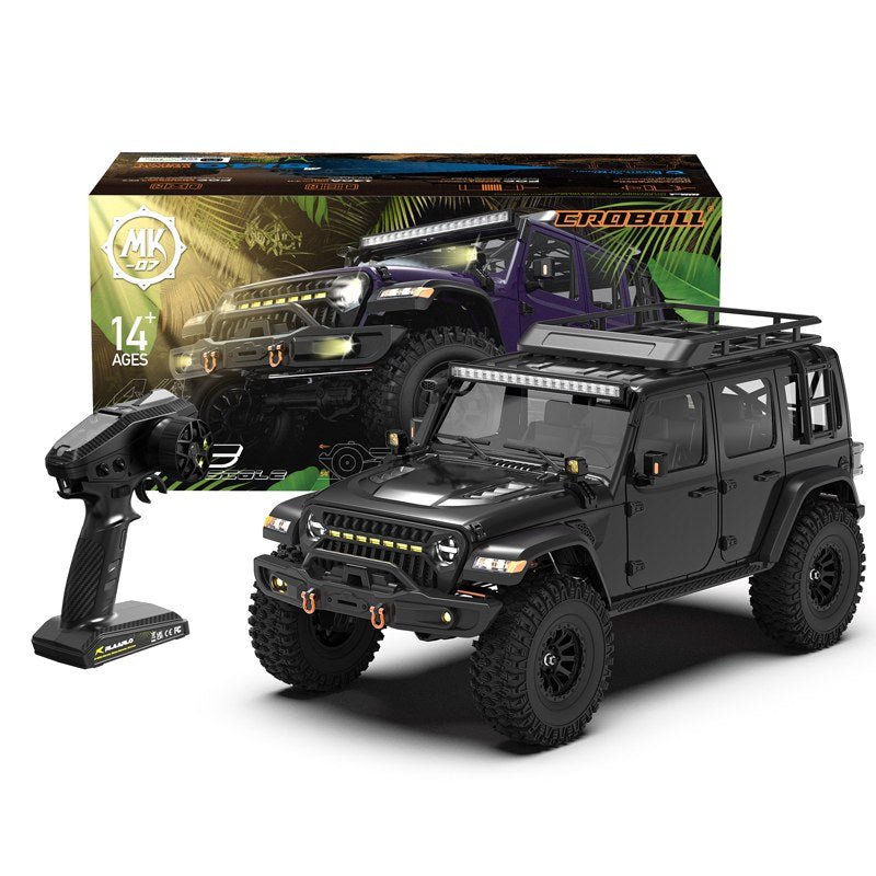 Rlaarlo RC Car 1/7 Scale 4WD Brushless RTR RC Crawler MK-07 V2 Brushless Black
