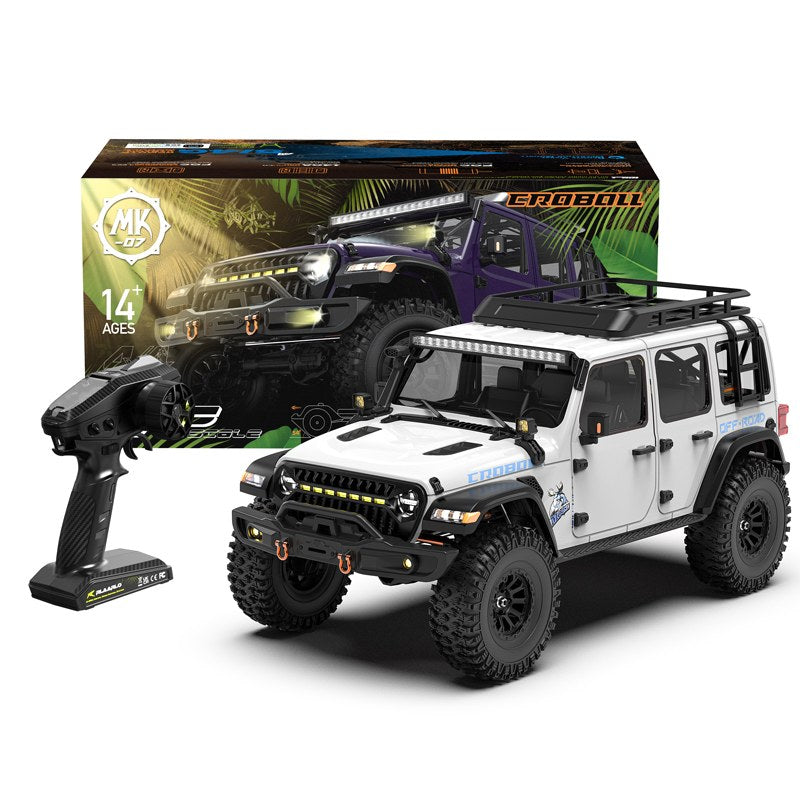 Rlaarlo RC Car 1/7 Scale 4WD Brushless RTR RC Crawler MK-07 V2 Brushless White