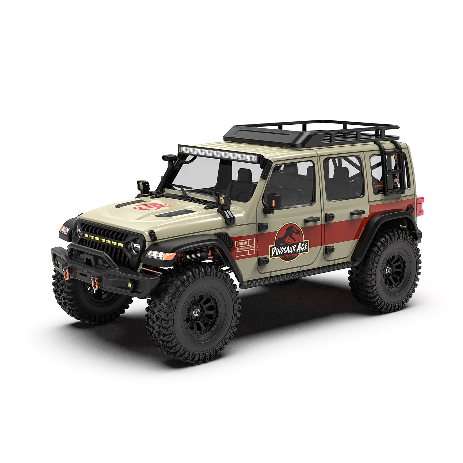 1/7 Scale 4WD Brushless RTR RC Crawler MK-07 V2 Hand-Painted Dinosaur Themed Design