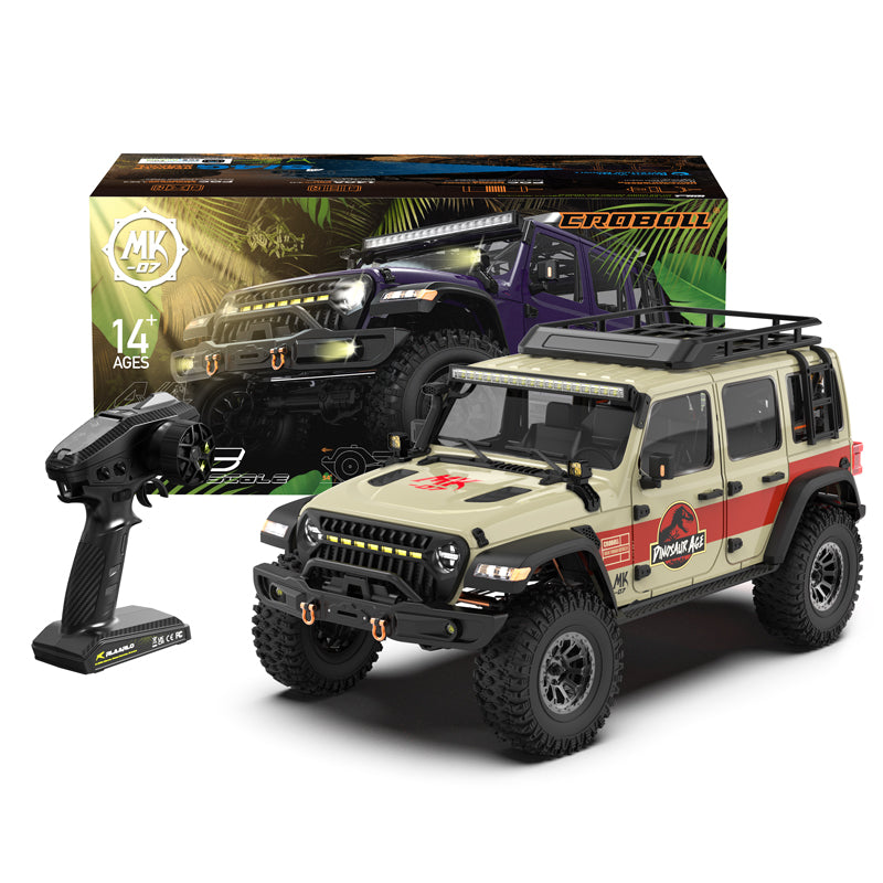 1/7 Scale 4WD Brushless RTR RC Crawler MK-07 V2 Hand-Painted Dinosaur Themed Design
