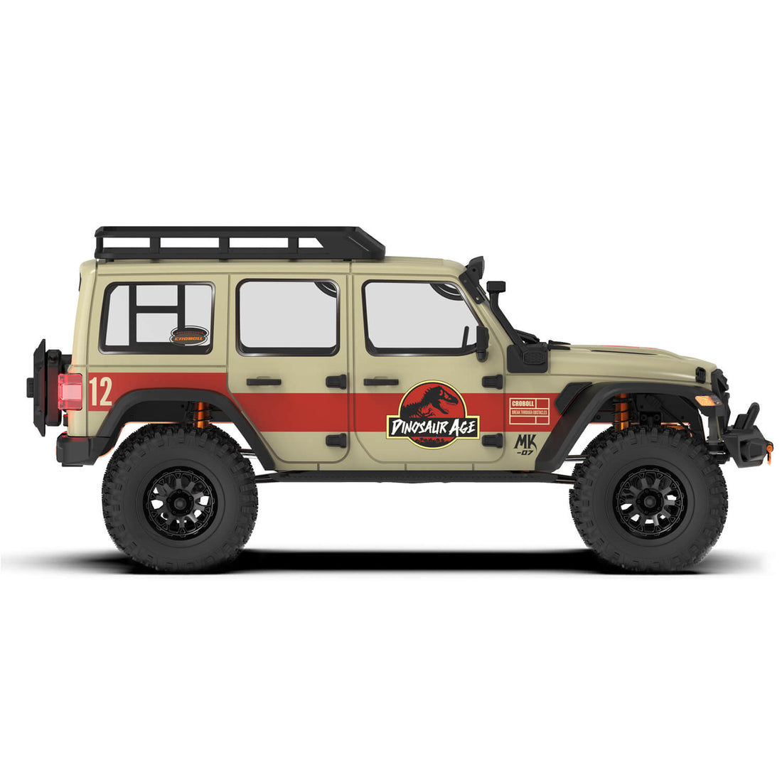 1/7 Scale 4WD Brushless RTR RC Crawler MK-07 Hand-Painted Dinosaur Themed Design